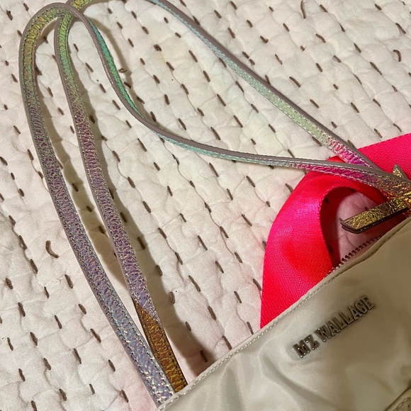 MZ Wallace - Bright white with Iridescent Bowery Quatro Tote Bag - Picture 2 of 8